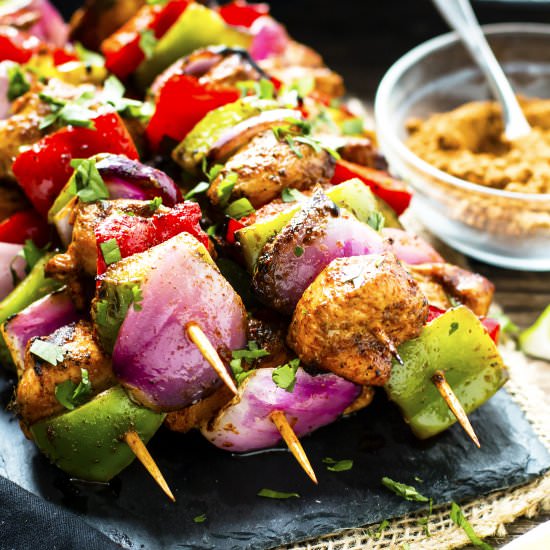 Grilled Fajita Chicken Kabobs