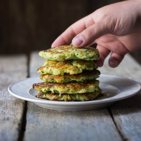 Cheesy Zucchini Fritters