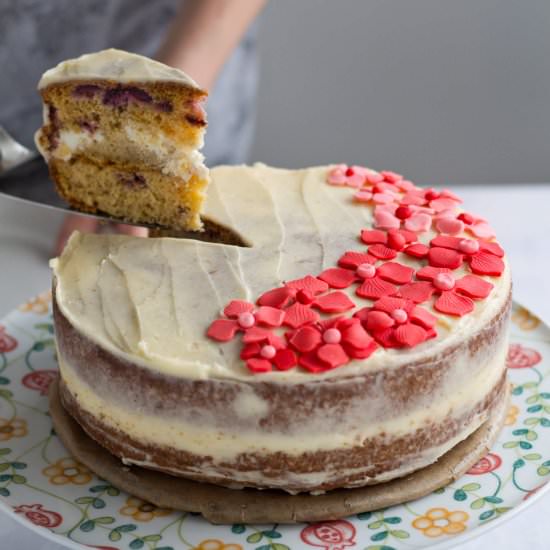 Cherry Strawberry Layer Cake