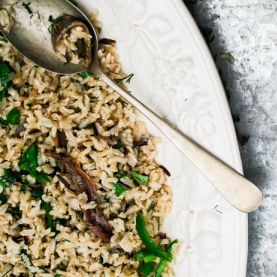 Anchovy Wild Rice Salad