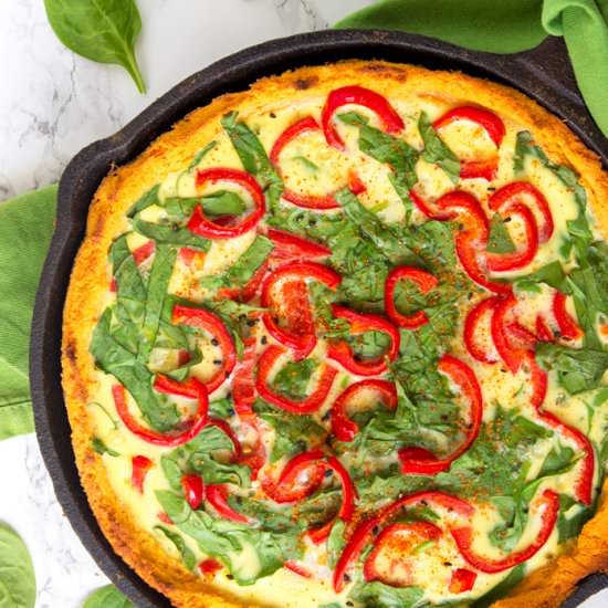 Sweet Potato Crust Veggie Quiche