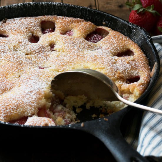 Warm Strawberry Buttermilk Cake