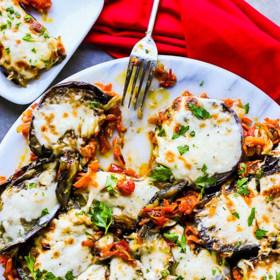Loaded & Baked Eggplant Recipe