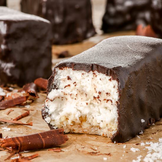 Chocolate Covered Coconut Bars