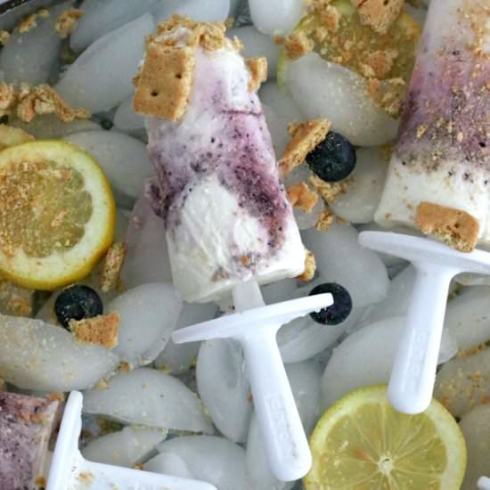 Lemon Blueberry Cheesecake Popsicle