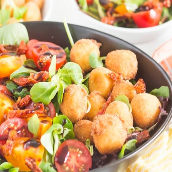 Fried Mozzarella & Tomato Salad