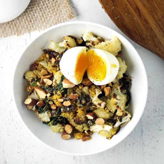 Warm Cauliflower and Kale Salad