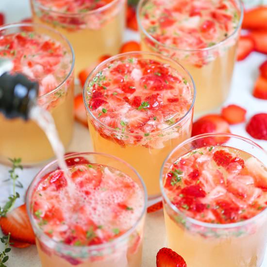 Strawberry Thyme Prosecco