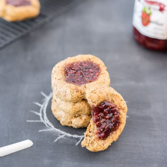 PB&J Thumbprint Cookies