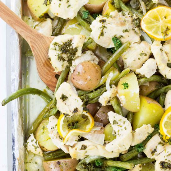 Lemon Butter Chicken Sheet Pan