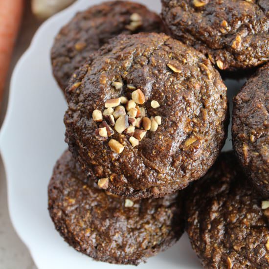 Carrot Ginger Oatmeal Muffins