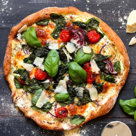 White Pizza with Spinach & Ricotta