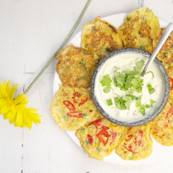 Cheesy Corn Fritters