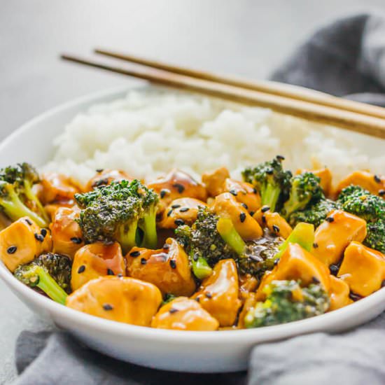 Fast teriyaki chicken bowl