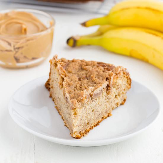 Peanut Butter Banana Coffee Cake