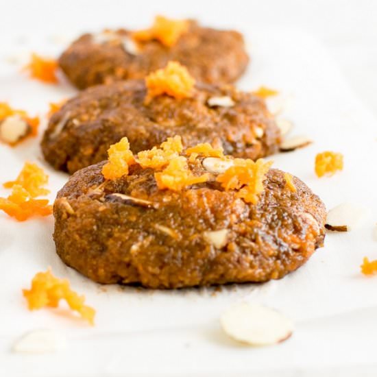 No Bake Flourless Carrot Cookies