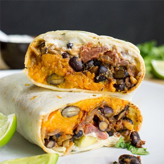 Authentic Sweet Potato Burritos