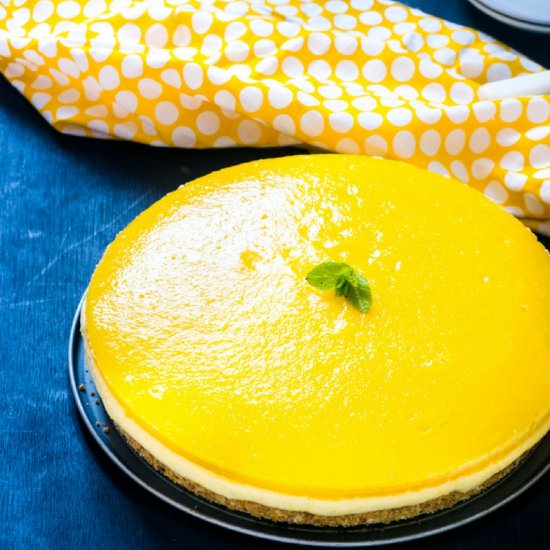 Vegan No Bake Mango Cheesecake