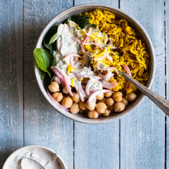 Turmeric Rice & Chickpea Bowls