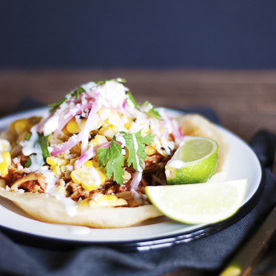 Mexican Chicken Tostadas