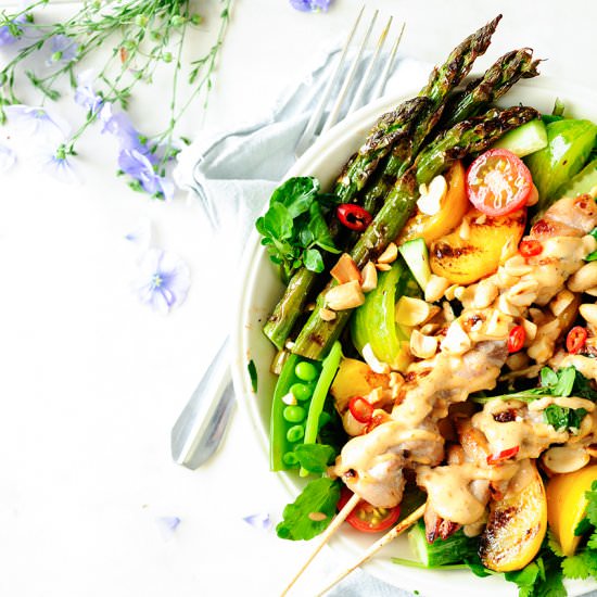 Nectarine and Peanut Chicken Salad
