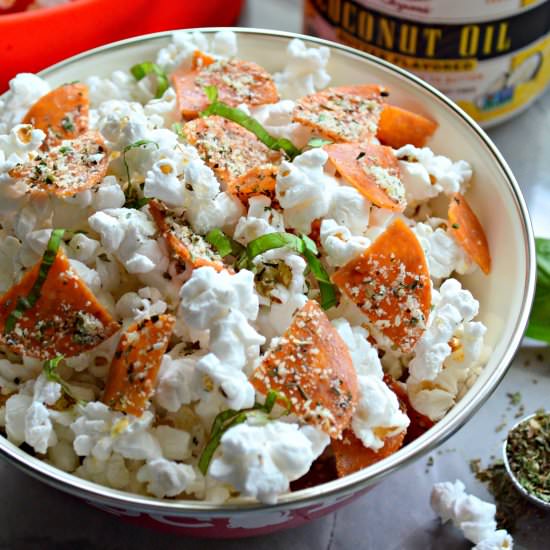 Pepperoni Pizza Popcorn