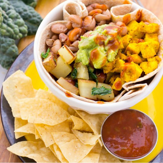 Easy Vegan Breakfast Burrito Bowl