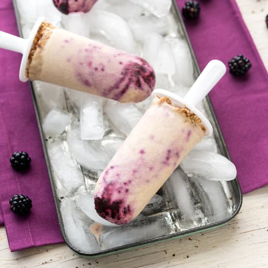 Blackberry Cheesecake Popsicles
