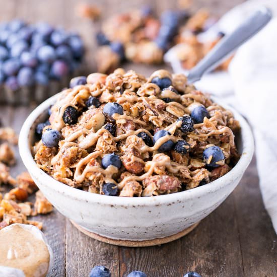Blueberry Almond Butter Granola