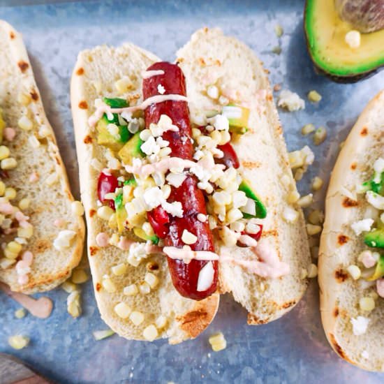 street corn sausage dogs