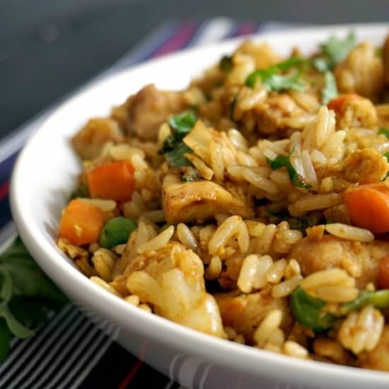 Chicken egg fried rice