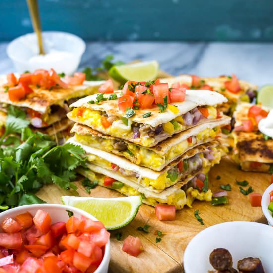 Tex Mex Breakfast Quesadillas