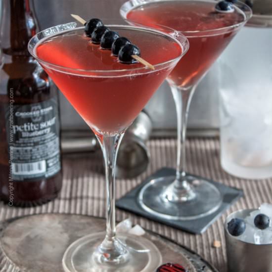 Blueberry Sour Vodka Beertini