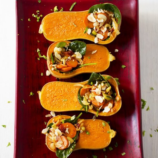 Easy Vegan Stuffed Butternut