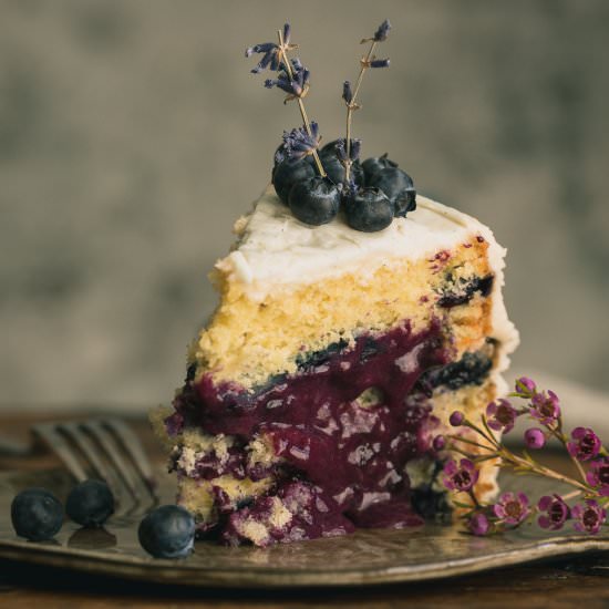 Lavender Blueberry Cake