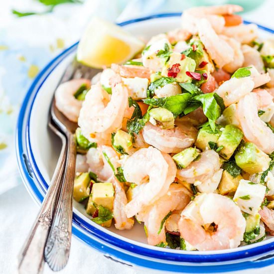 Shrimp, Avocado and Feta Salad