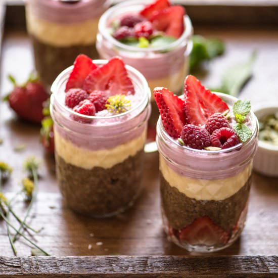 Chocolate Chia Pudding Parfaits