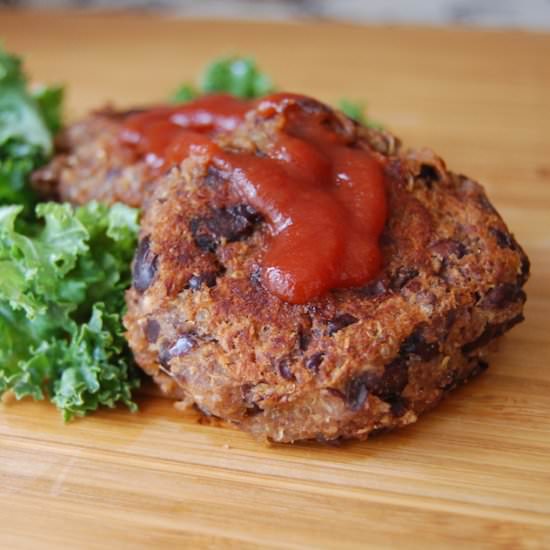 Vegan Black Bean Barbecue Burgers