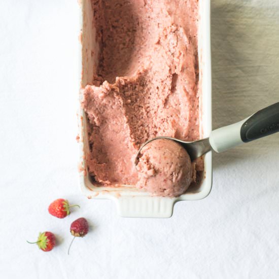 Roasted Strawberry Sherbet