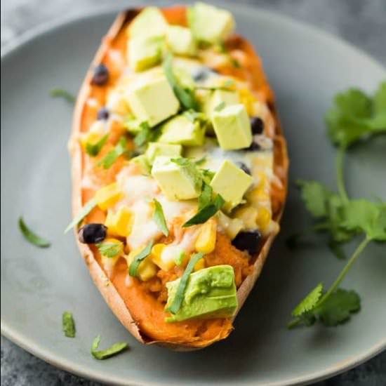 Enchilada Stuffed Sweet Potatoes