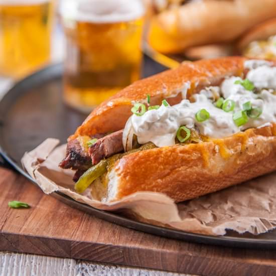 Grilled Stout Steak Sandwich