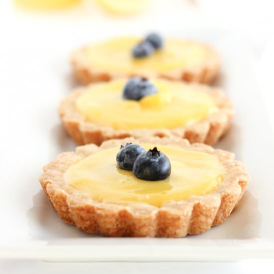 Mini Meyer Lemon Shortbread Tarts