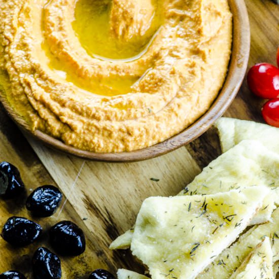 Red Pepper and Harissa Hummus