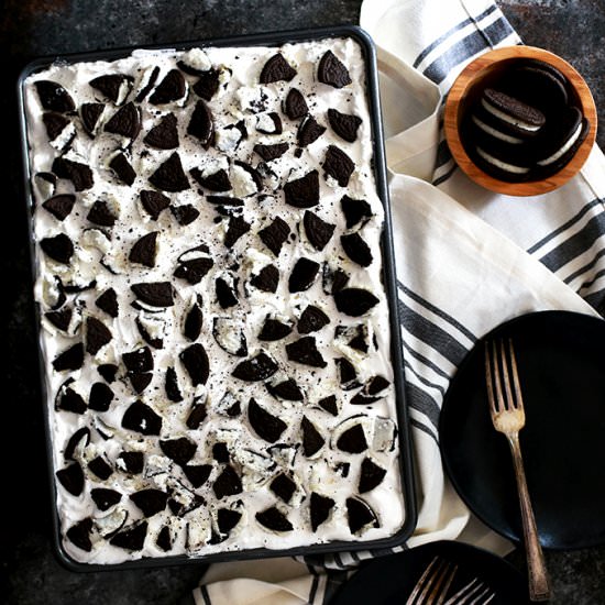 Cookies ‘n Cream Poke Cake