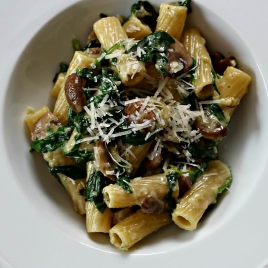 Spinach & Mushroom Pasta