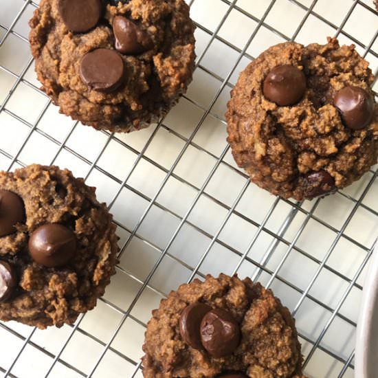 Banana Chocolate Protein Muffins