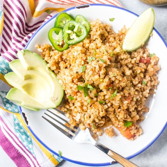 Vegetarian Mexican Cauli-Rice