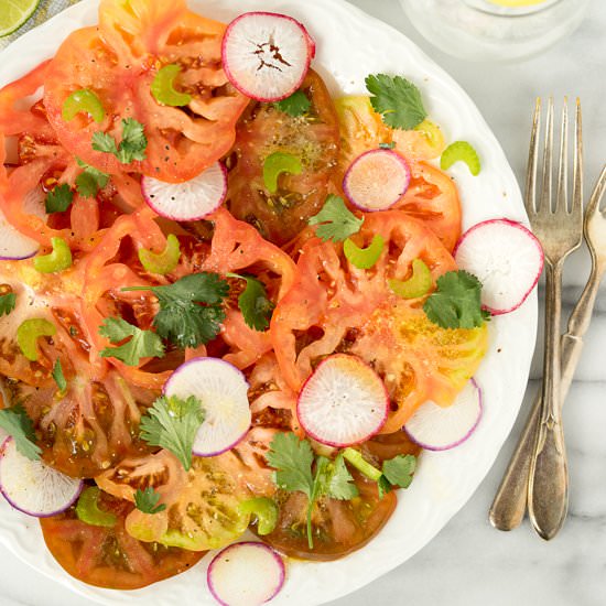 Heirloom Tomato and Radish Salad
