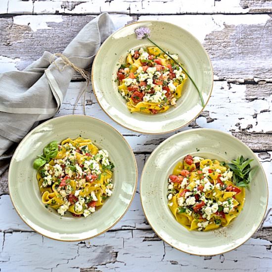 Pappardelle with fresh ricotta