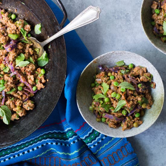 One Skillet spiced lamb